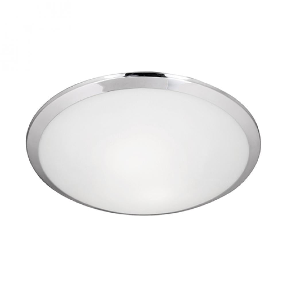 Kuzco Lighting 51562CH Malta 15-in Flush Mount Fixture, UL Damp Rated, Chrome