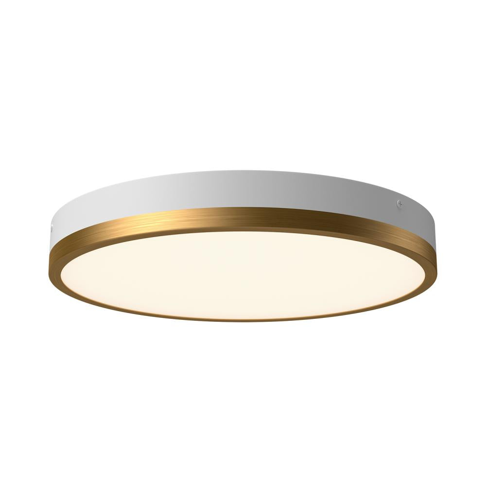 ALORA MOOD Lighting FM554215AGWH-5CCT Flush Mount, 42W, Aged Gold/White