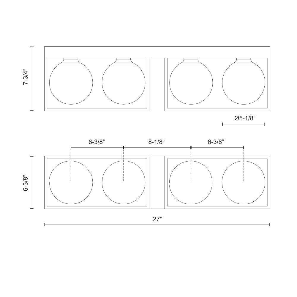 Alora Lighting AMELIA VL519427AGOP Bathroom Fixture - Aged Gold