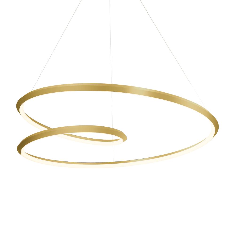 Kuzco Ampersand 39-in Pendant, LED, Brushed Gold