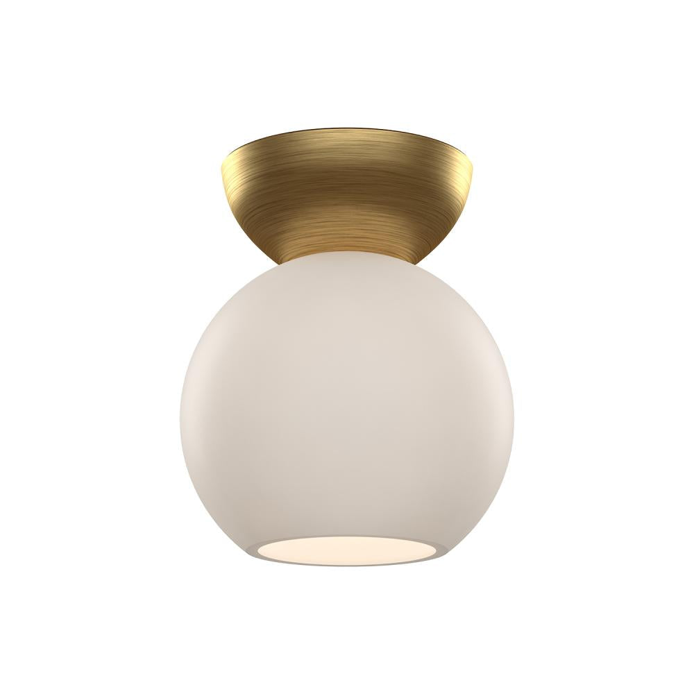 Kuzco Arcadia SF59706-BG/OP Semi Flush Mount, 1 Light, Brushed Gold/Opal Glass