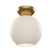 Kuzco Arcadia SF59708-BG/OP Semi Flush Mount, UL Listed, Brushed Gold/Opal Glass