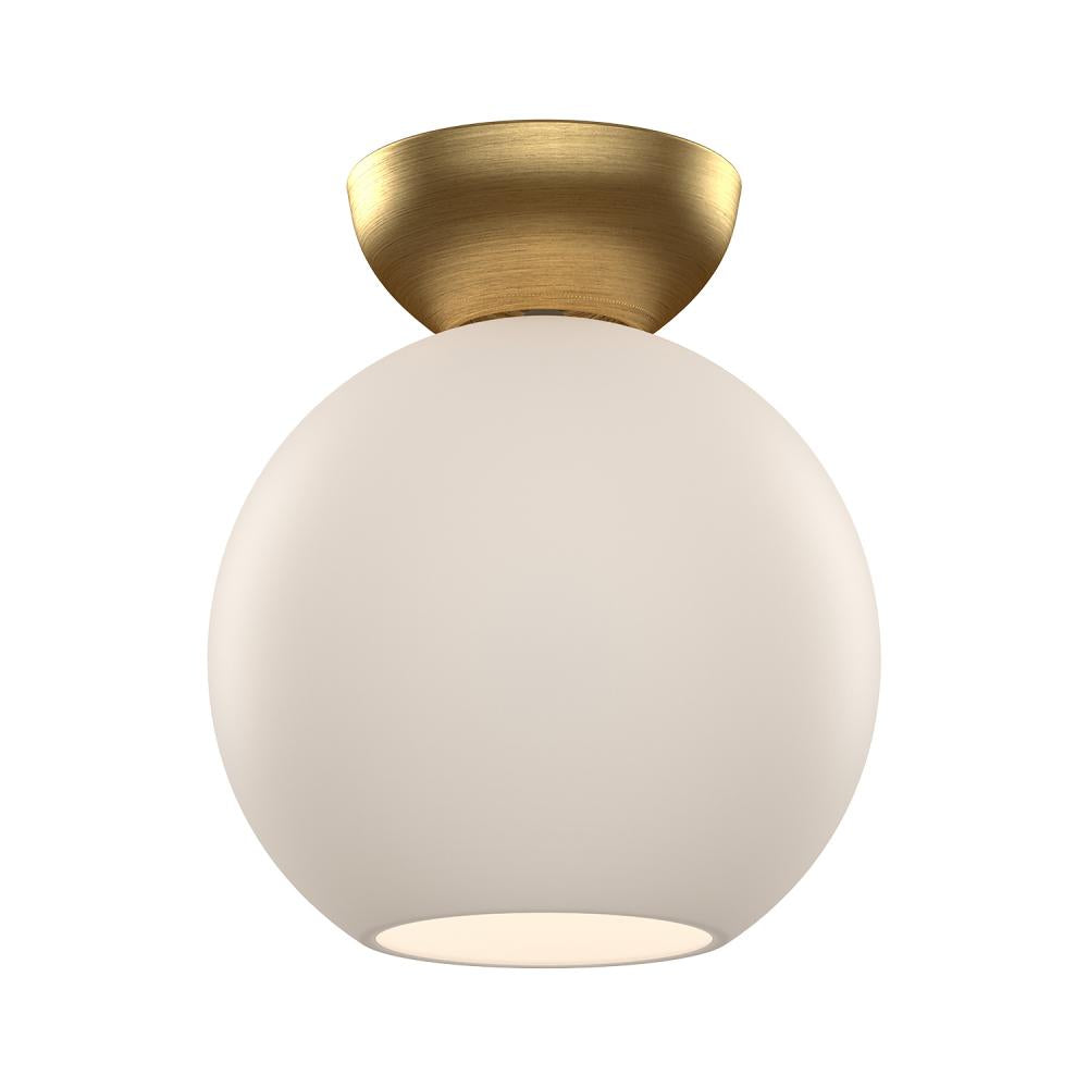 Kuzco Arcadia SF59708-BG/OP Semi Flush Mount, UL Listed, Brushed Gold/Opal Glass