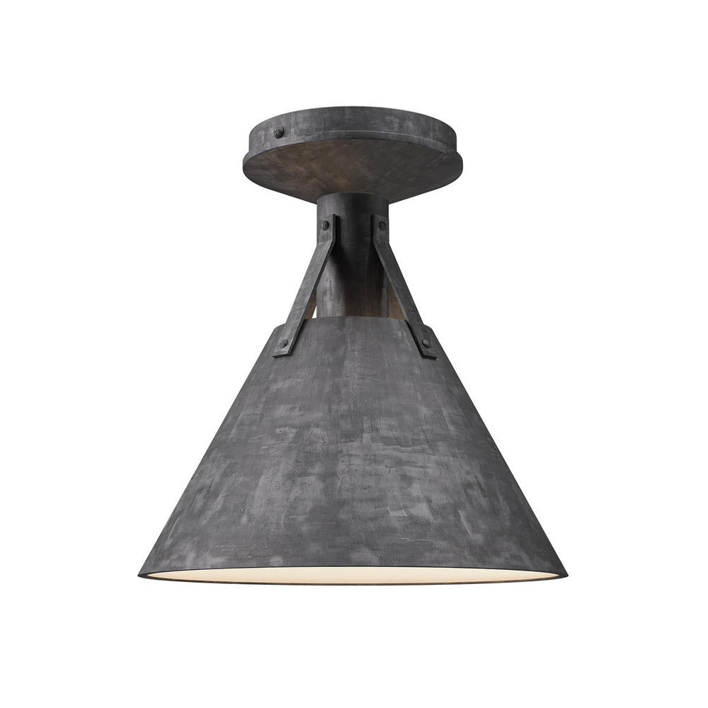 ALORA MOOD Lighting Archer FM584811SL Flush Mount, Steel Shade