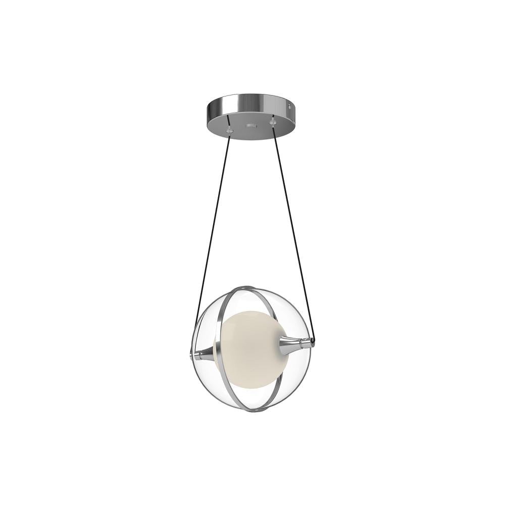 Kuzco PD76708-CH Aries 8-in Pendant Light, UL Damp Rated, Chrome