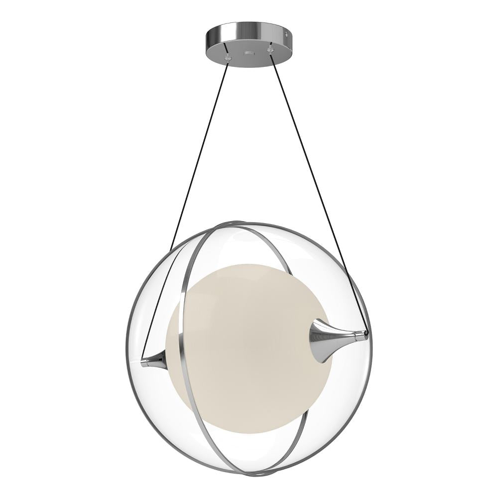 Kuzco Aries PD76716-CH Pendant Light Fixture, UL Damp Rated, Chrome