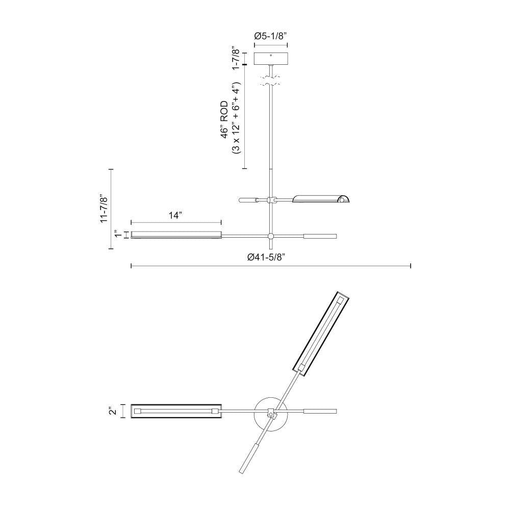 ALORA Lighting Astrid MP316402VBMS Multi Pendant, UL Damp Rated, Vintage Brass