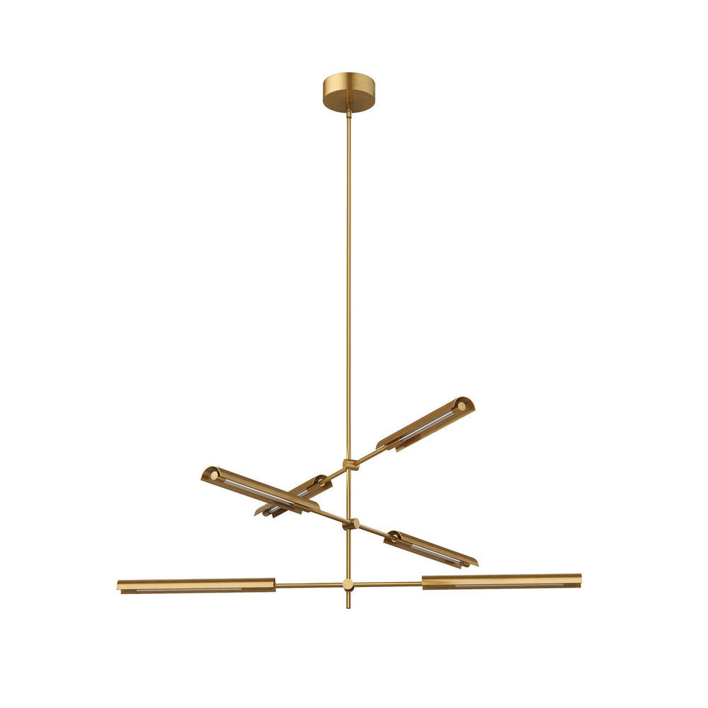 ALORA Lighting MP316406VBMS Multi Pendant, UL Damp Rated, Vintage Brass