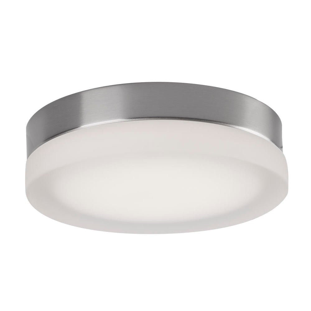 Kuzco FM3511-BN Flush Mount Fixture, UL Damp Rated, Brushed Nickel/Frosted
