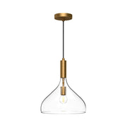 ALORA MOOD Lighting PD532312AGCL Pendant, 1 Light, Aged Gold/Clear Glass