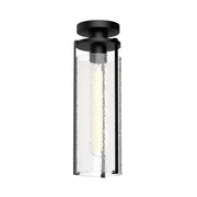 ALORA MOOD Lighting FM536005MBWC Flush Mount, UL Damp Rated, Clear Water Glass/Matte Black