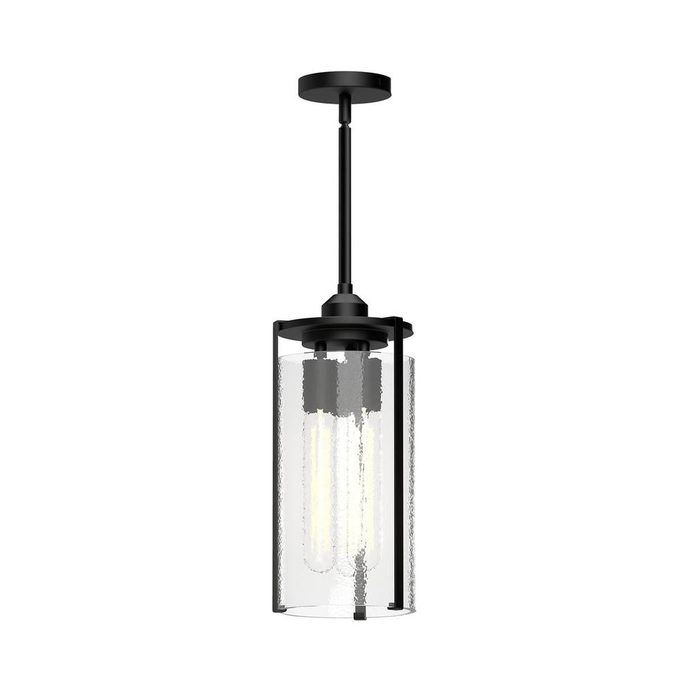 ALORA MOOD Lighting PD536005MBWC Pendant Light Fixture, UL Damp Rated, Clear Water Glass/Matte Black