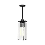 ALORA MOOD Lighting PD536005MBWC Pendant Light Fixture, UL Damp Rated, Clear Water Glass/Matte Black