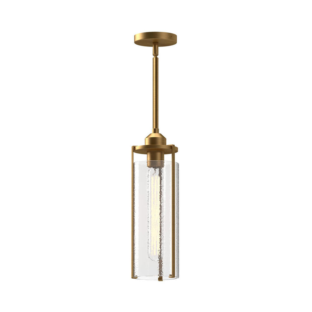 ALORA MOOD Lighting PD536107AGWC Pendant, 3 Lights, Aged Gold/Clear Water Glass