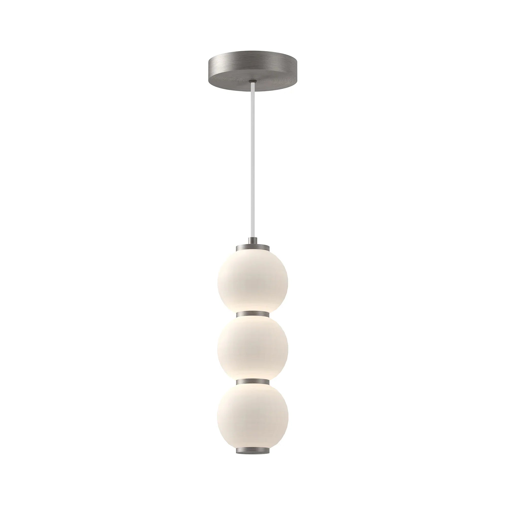 ALORA MOOD Lighting Bijou PD530313BNOP-UNV Pendant, LED, Brushed Nickel/Opal Matte Glass