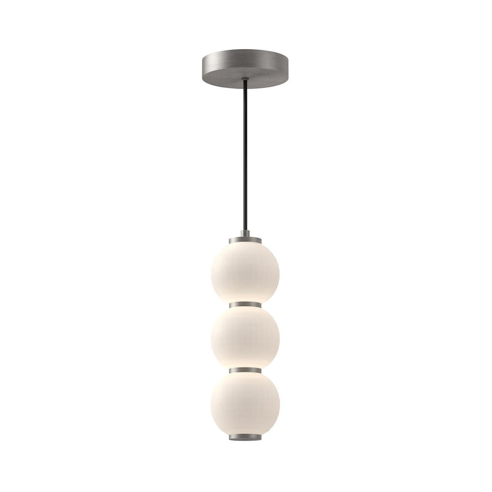 ALORA MOOD Lighting Bijou PD530313BNOP Pendant, LED, Brushed Nickel/Opal Matte Glass