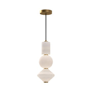 ALORA MOOD Lighting PD530341AGOP Pendant, Aged Gold/Opal Matte Glass