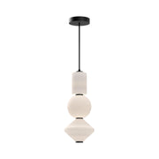 ALORA MOOD Lighting PD530341MBOP Pendant Light Fixture, UL Damp Rated, Matte Black/Opal Matte Glass