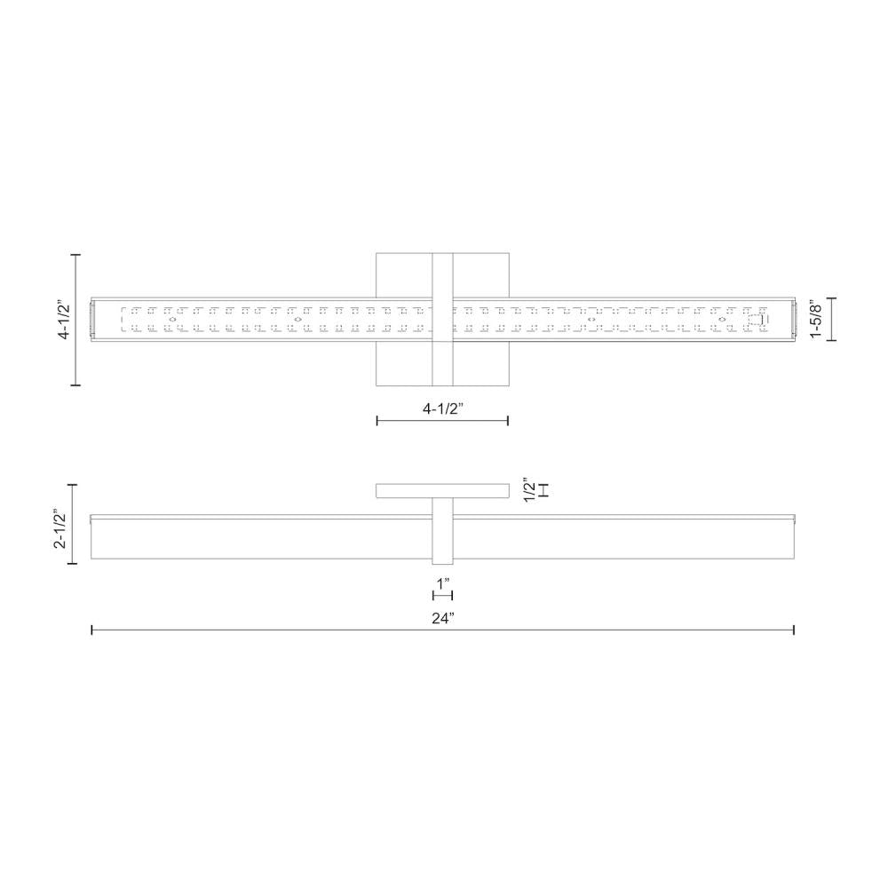 Kuzco Camden VL17324-CH LED Vanity Light Fixture, UL Damp Rated, Chrome