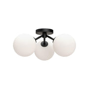 ALORA MOOD Lighting SF549315MBOP Semi Flush Mount, UL Damp Rated, Matte Black/Opal Matte Glass