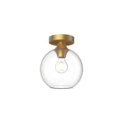 ALORA MOOD Lighting FM506108AGCL Flush Mount, Aged Gold/Clear Glass