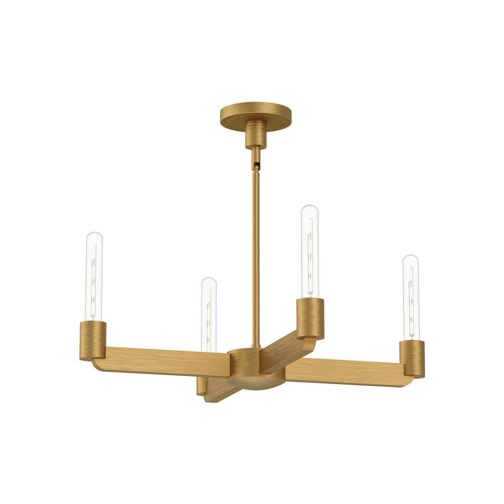 ALORA MOOD Lighting CH607225AG 4 Lights Chandelier, Aged Gold