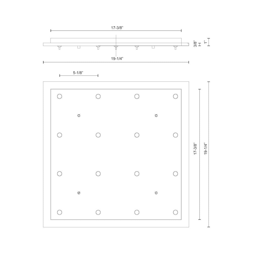 Kuzco CNP16AC-WH Canopy White LED Canopy, UL Damp Rated, White