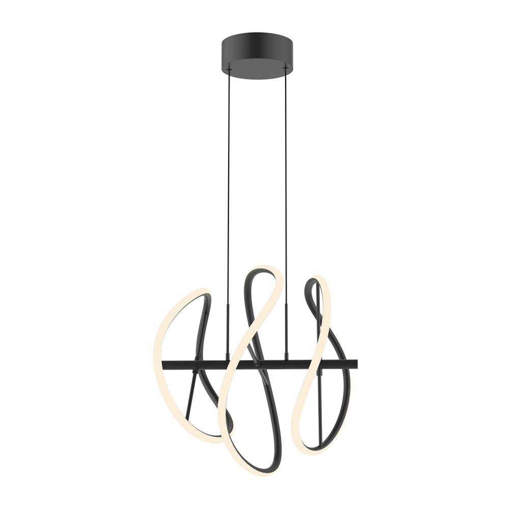 Kuzco PD96416-BK Pendant, Collide 16-in, LED, Black