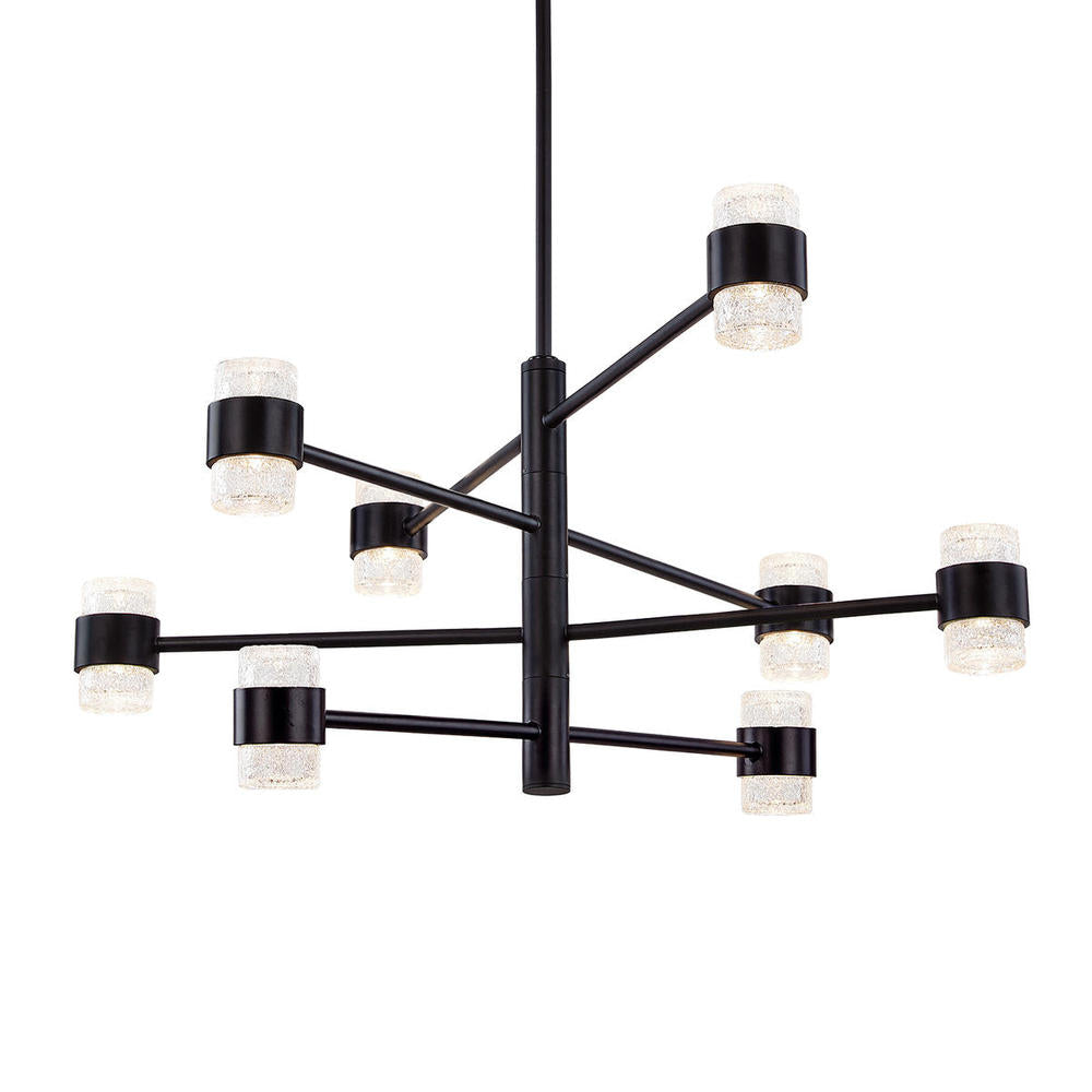 Kuzco Lighting EP48232-BK Copenhagen 24-in (4 Tier) Black LED Exterior Pendant, UL Rated, Black