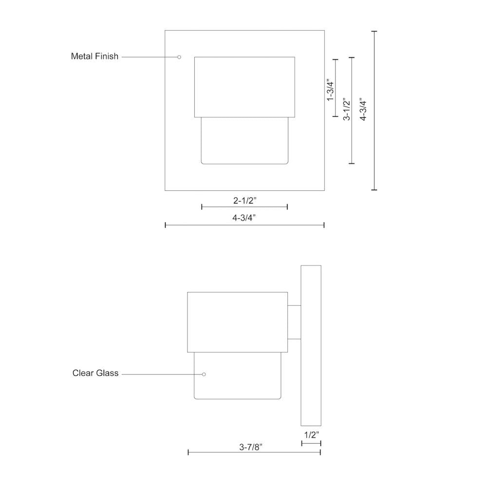 Kuzco Copenhagen EW48205-BK Exterior Wall Sconce, UL Damp Rated, Black