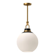 ALORA MOOD Lighting PD520516AGOP Pendant Light, UL Damp Rated, Aged Gold/Opal Matte Glass