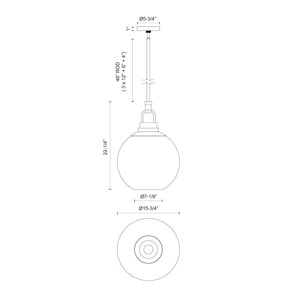 ALORA MOOD Lighting PD520516AGOP Pendant Light, UL Damp Rated, Aged Gold/Opal Matte Glass