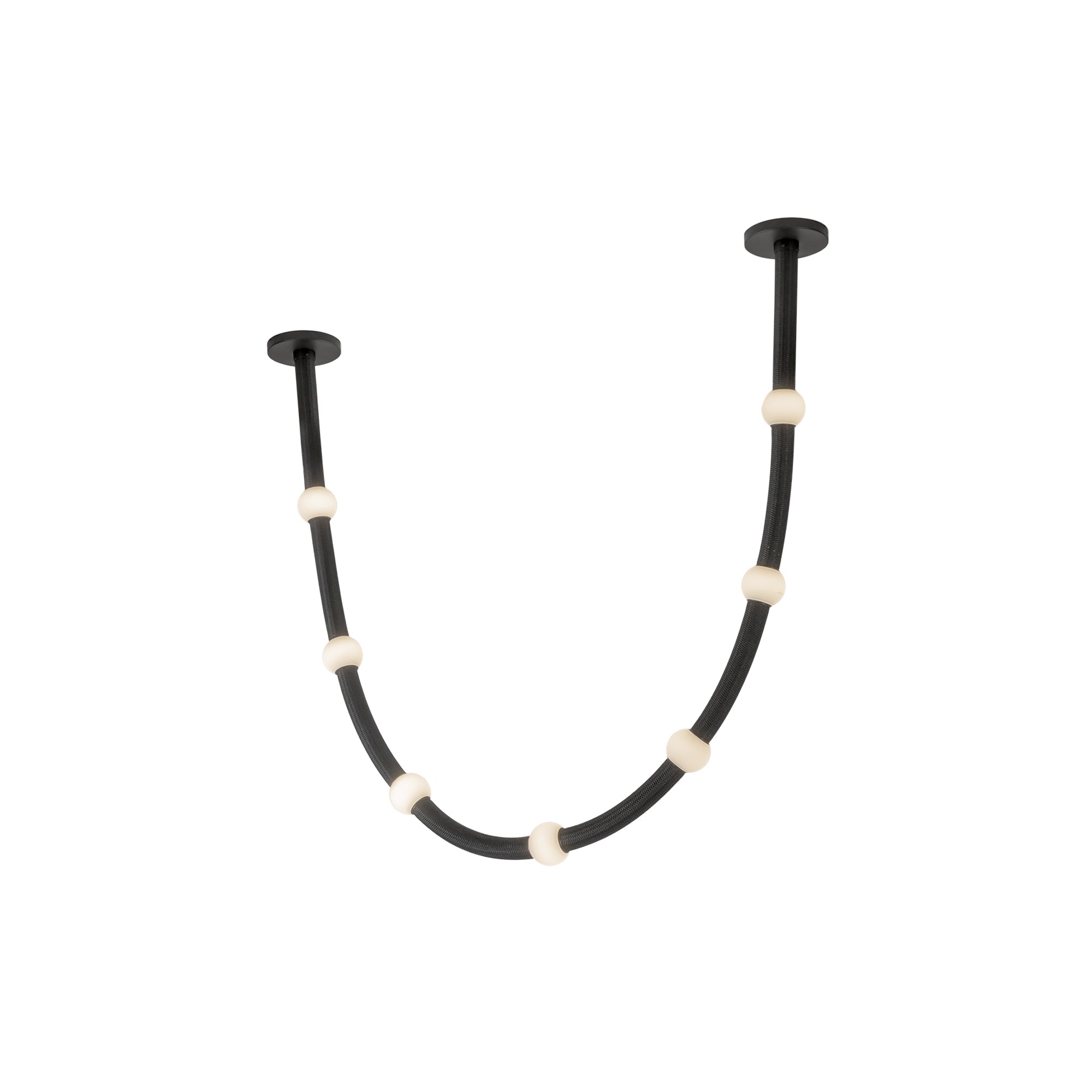 Kuzco Corda PD39307-BK/OP-UNV-RT Pendant, LED, Black/Opal Glass