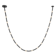 Kuzco Corda PD39317-BK/OP-UNV-010 Pendant, UL Damp Rated, Black/Opal Glass
