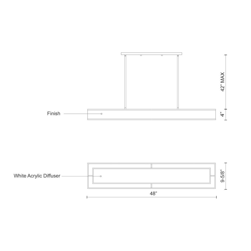 Kuzco Lighting Inc. COVINA LP14548-WH Pendant Traditional - White