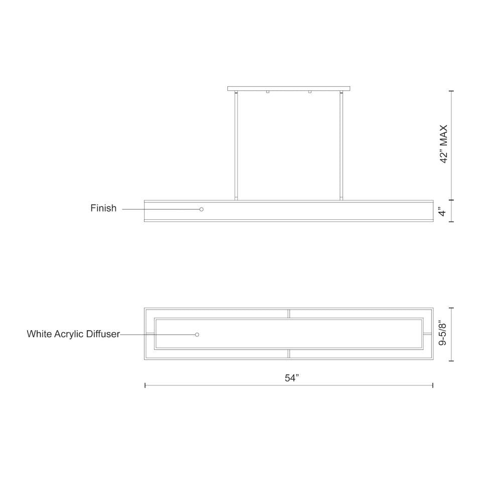 Kuzco Lighting Inc. COVINA LP14554-WH Pendant Traditional - White