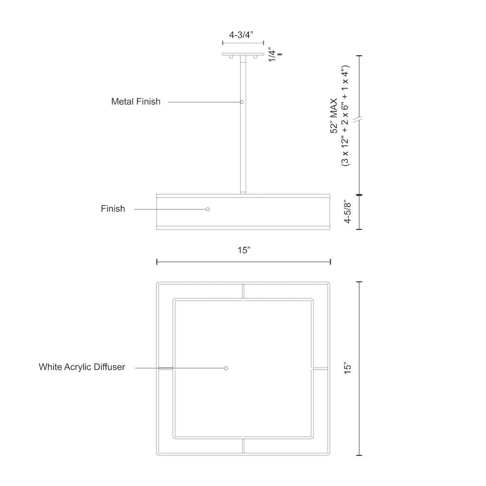 Kuzco Lighting Inc. COVINA PD14015-WH Pendant Traditional - White