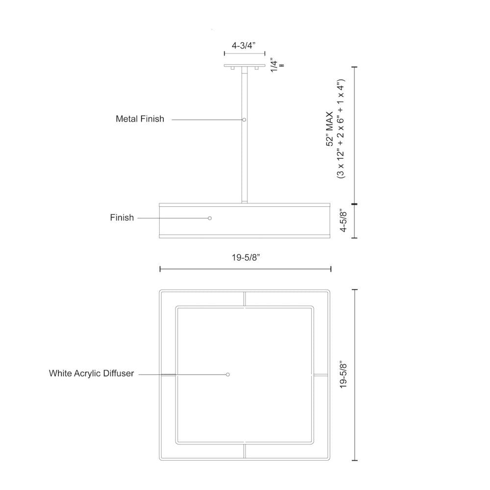 Kuzco Lighting Inc. COVINA PD14020-WH Pendant Traditional - White