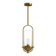 ALORA MOOD Lighting PD539018AGCL Pendant, 1 Light, Aged Gold/Clear Glass