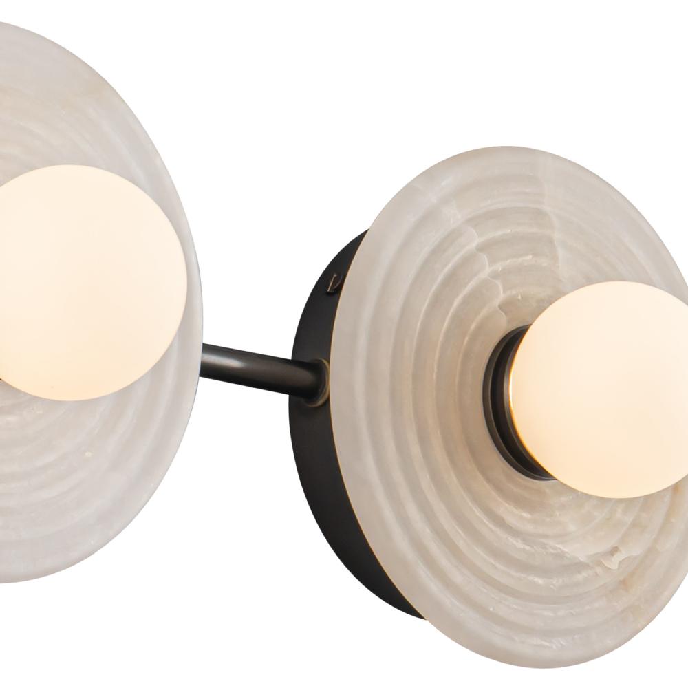 ALORA Lighting WV346322 Urban Bronze/Alabaster LED Wall/Vanity Light Fixture, UL Damp Rated, Urban Bronze/Alabaster