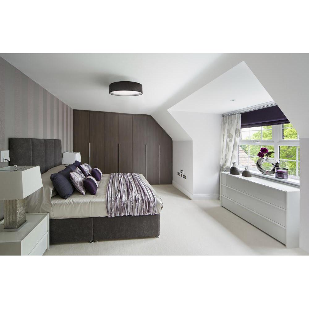 Kuzco Dalton FM7916-BK-5CCT Flush Mount, UL Damp Rated, Black