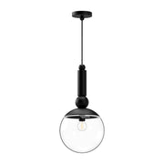 ALORA MOOD Lighting PD560510MBCL Pendant Light Fixture, UL Damp Rated, Clear Glass/Matte Black