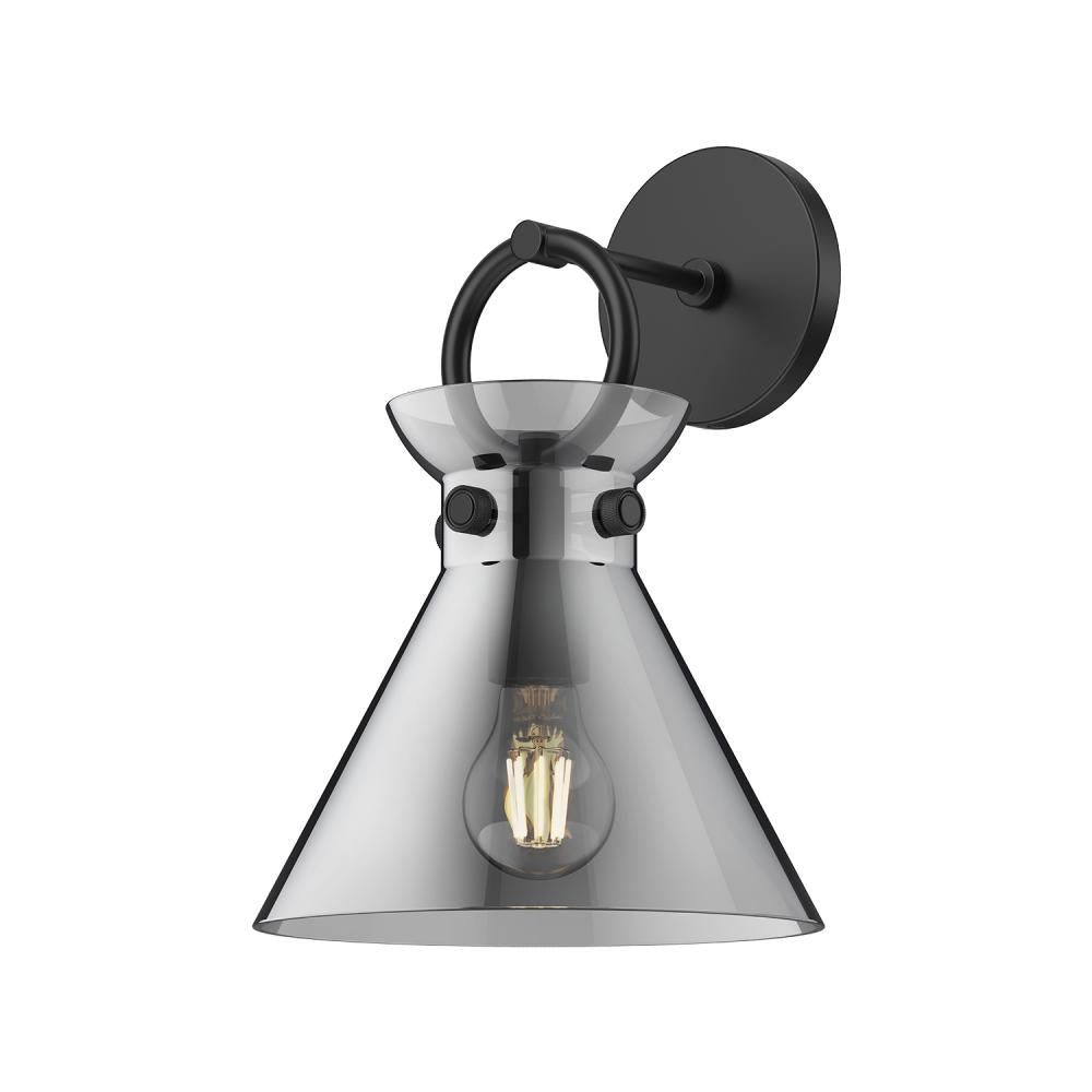 ALORA MOOD Emerson WV412509MBSM Wall/Vanity Light Fixture, UL Damp Rated, Matte Black/Smoked
