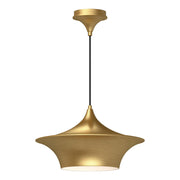 ALORA MOOD Lighting Emiko 16-in Brushed Gold 1 Light Pendant, Pendant, Brushed Gold