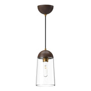 ALORA MOOD Lighting Emil PD542207AGWT Pendant, 1 Light, Aged Gold/Walnut