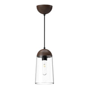 ALORA MOOD Lighting PD542207MBWT Pendant Light Fixture, UL Damp Rated, Matte Black/Walnut