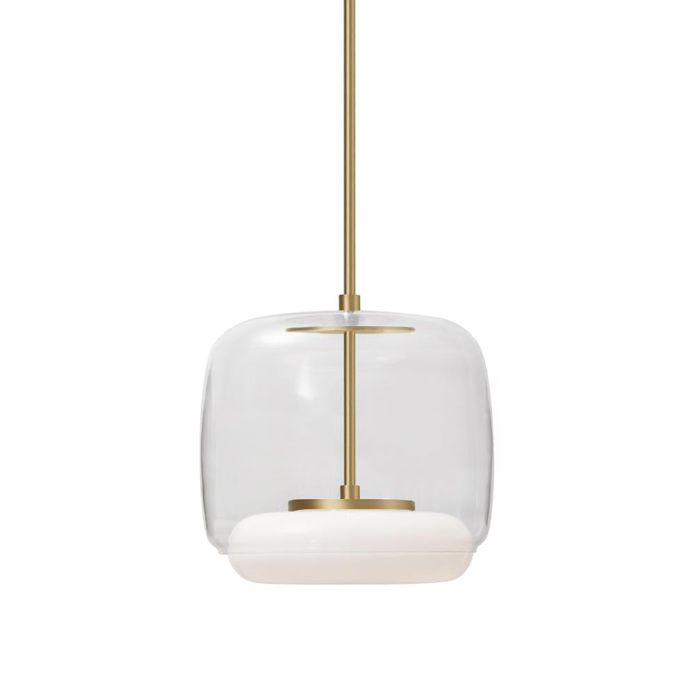Kuzco PD70610-CL/BG Enkel 10-in LED Pendant, Clear/Brushed Gold