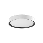 Kuzco FM43916-WH/BK-5CCT Essex 16-in LED Flush Mount, Flush Mounts, White/Black