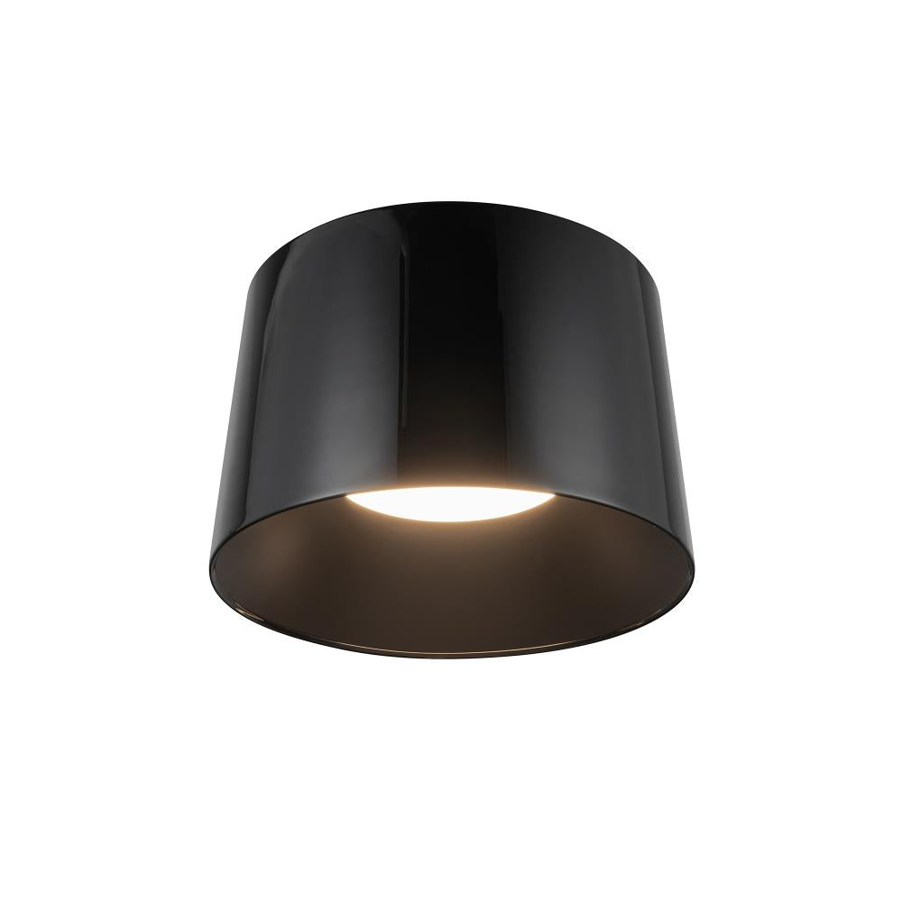 Kuzco Etta FM16512-JB-3WCCT-UNV Flush Mount, UL Damp Rated, Jet Black