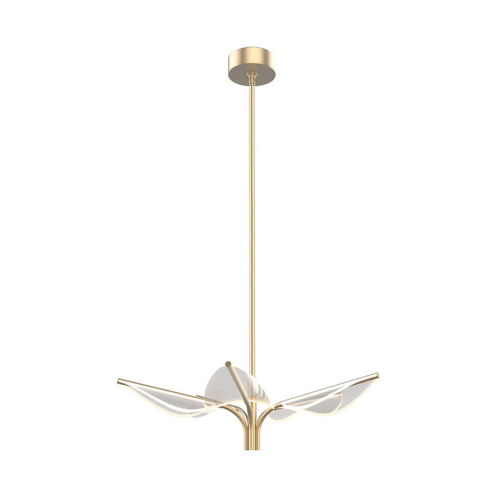 ALORA Lighting PD321105NB Flora 5 Head Natural Brass LED Pendant, UL Damp Rated, Natural Brass